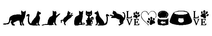 Lovely Cat Set FONT