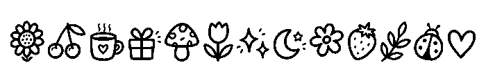 Lovely Days Extra Font UPPERCASE