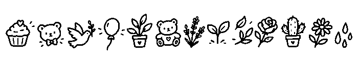 Lovely Days Extra Font LOWERCASE