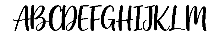 Lovely Hand Script Font UPPERCASE