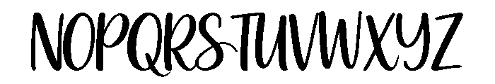 Lovely Hand Script Font UPPERCASE