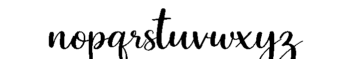 Lovely Hand Script Font LOWERCASE
