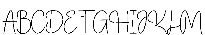 Lovely Handwrittern Font UPPERCASE