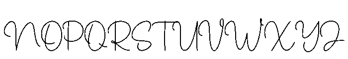 Lovely Handwrittern Font UPPERCASE