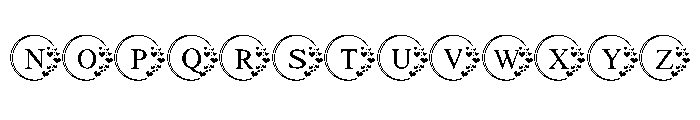 Lovely Heart Rings Font LOWERCASE