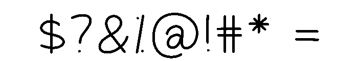 Lovely Letter Font OTHER CHARS