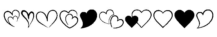 Lovely twin hearts Font OTHER CHARS
