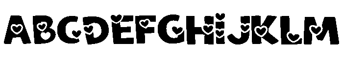 Loventy Love Font UPPERCASE