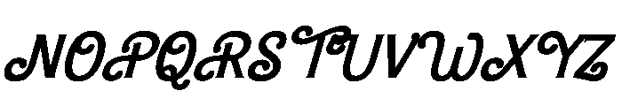 Lovers Barbie Italic Font UPPERCASE