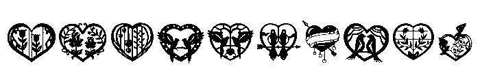 Loving Hearts Collection Font OTHER CHARS