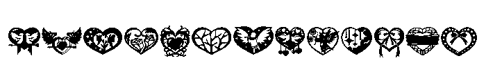 Loving Hearts Collection Font UPPERCASE
