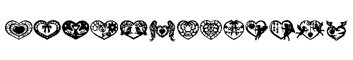 Loving Hearts Collection Font UPPERCASE