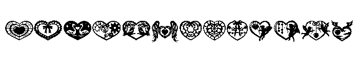 Loving Hearts Collection Font LOWERCASE