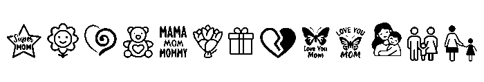 Loving Mama Floral Regular Font UPPERCASE