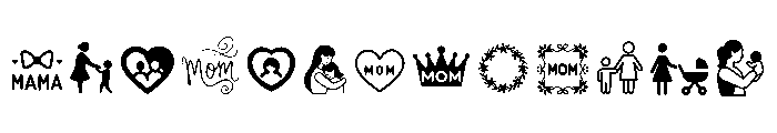Loving Mama Floral Regular Font UPPERCASE