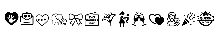 Loving Mama Floral Regular Font LOWERCASE