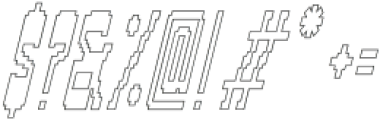 LO-FI-PIXXXEL-COND Out-Italic otf (400) Font OTHER CHARS