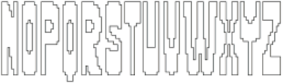 LO-FI-PIXXXEL-COND Outline otf (400) Font UPPERCASE