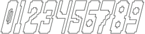 LO-FI - PIXXXEL Outline Italic otf (400) Font OTHER CHARS