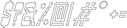 LO-FI - PIXXXEL Outline Italic otf (400) Font OTHER CHARS