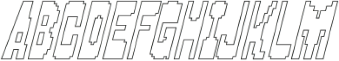 LO-FI - PIXXXEL Outline Italic otf (400) Font UPPERCASE