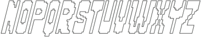 LO-FI - PIXXXEL Outline Italic otf (400) Font UPPERCASE