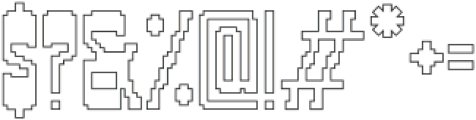 LO-FI - PIXXXEL Outline otf (400) Font OTHER CHARS