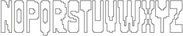 LO-FI - PIXXXEL Outline otf (400) Font LOWERCASE