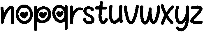 LOVE Regular otf (400) Font LOWERCASE