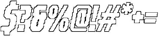 Lochley Pixel Outline otf (400) Font OTHER CHARS