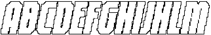 Lochley Pixel Outline otf (400) Font UPPERCASE