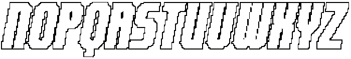 Lochley Pixel Outline otf (400) Font UPPERCASE