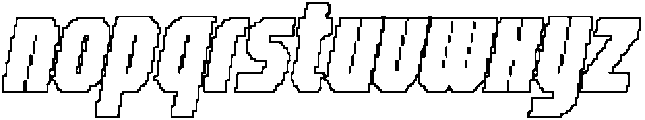 Lochley Pixel Outline otf (400) Font LOWERCASE