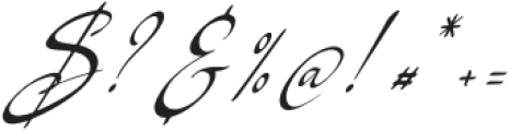Logically Signature Italic otf (400) Font OTHER CHARS