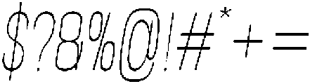 Loguetown  Thin Italic otf (100) Font OTHER CHARS