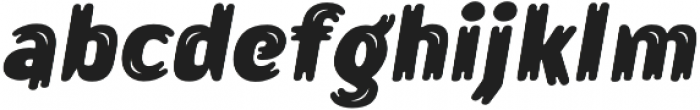 Lonkie Brush Bold Italic otf (700) Font LOWERCASE