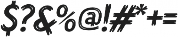 Lonkie Brush Regular Italic otf (400) Font OTHER CHARS