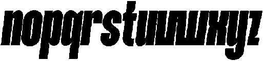 Looproad Slant otf (400) Font LOWERCASE