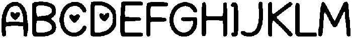Loopy Hearts Regular otf (400) Font UPPERCASE