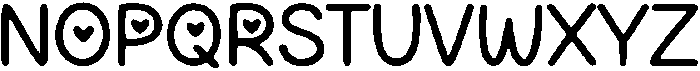 Loopy Hearts Regular otf (400) Font UPPERCASE