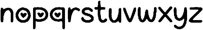 Loopy Hearts Regular otf (400) Font LOWERCASE