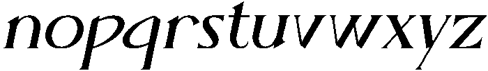Lorentrix Italic otf (400) Font LOWERCASE