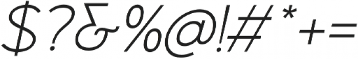 Lorenza Thin Italic otf (100) Font OTHER CHARS