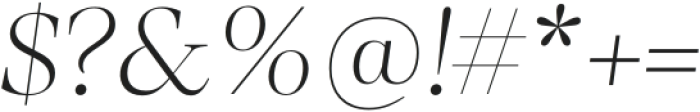 Loretta Display ExtraLight Italic otf (200) Font OTHER CHARS