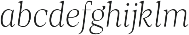 Loretta Display ExtraLight Italic otf (200) Font LOWERCASE