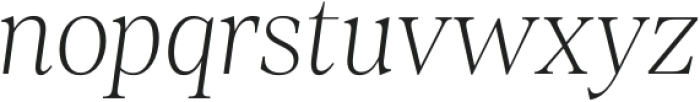 Loretta Display ExtraLight Italic otf (200) Font LOWERCASE