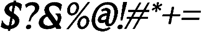 Lorine Oblique otf (400) Font OTHER CHARS
