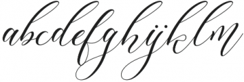 Lorriana script Regular otf (400) Font LOWERCASE