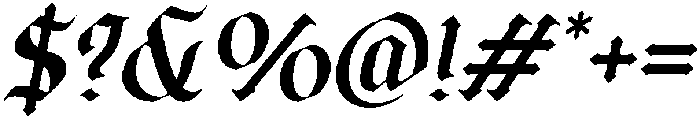 Los Reyes Italic otf (400) Font OTHER CHARS