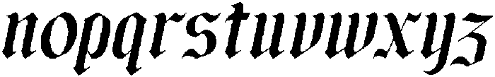 Los Reyes Italic otf (400) Font LOWERCASE